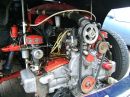 Image description - The flat four engine of the Jowett Jupiter