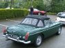 Rear shot of a 1968 MGB at the MK Classic tour.